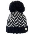 Pleau Womens Hat with Jewels and Fur Pom Supply