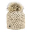 Pleau Womens Hat with Jewels and Fur Pom Supply