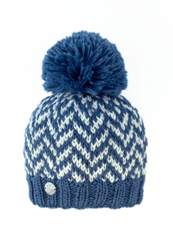 Pleau Womens Herringbone Hat with Pom on Sale