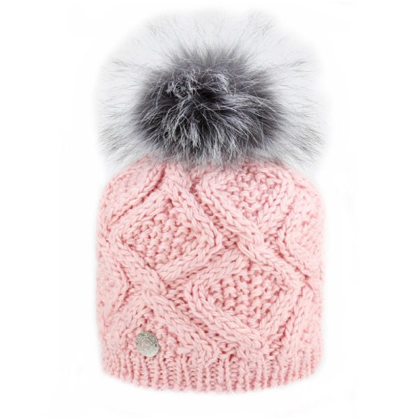 Pleau Womens Hat with Fur Pom on Sale