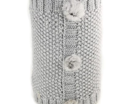 Pleau Womens Neckwarmer with Fur Poms For Discount