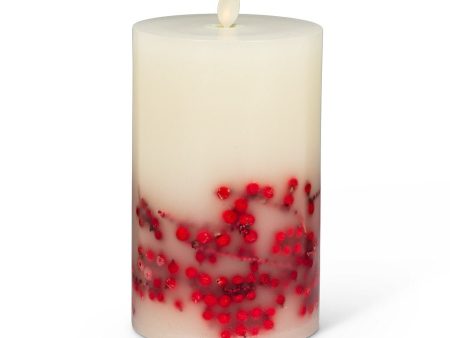 Abbott Medium Berry LED Candle on Sale