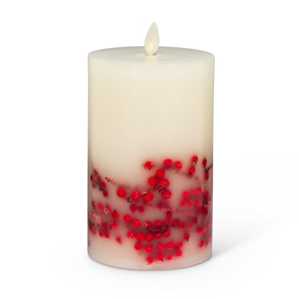 Abbott Medium Berry LED Candle on Sale