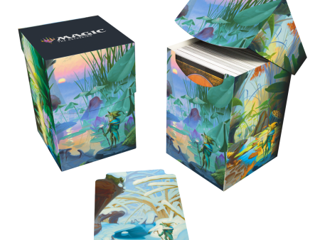 Bloomburrow Season Lands: Island (Summer) 100+ Deck Box for Magic: The Gathering Online