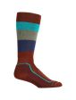 Icebreaker Ski+ Medium Wide Stripe Womens OTC Sock Online Sale