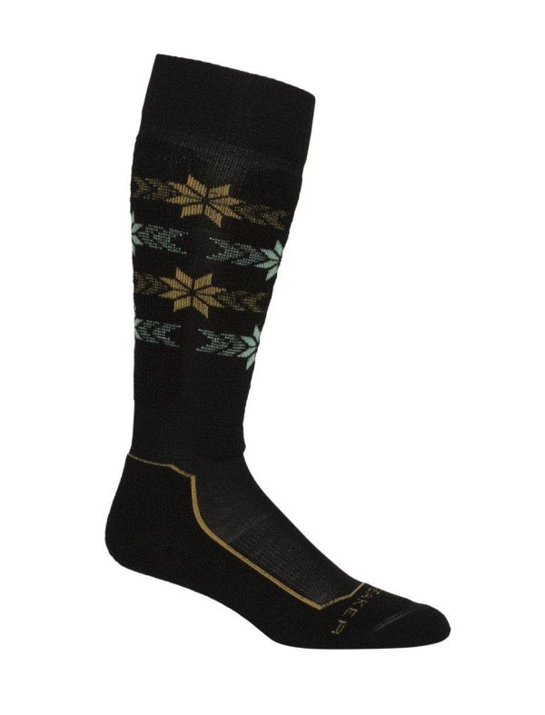 Icebreaker Ski+ Light Alpine Stripe Womens OTC Sock Online Hot Sale