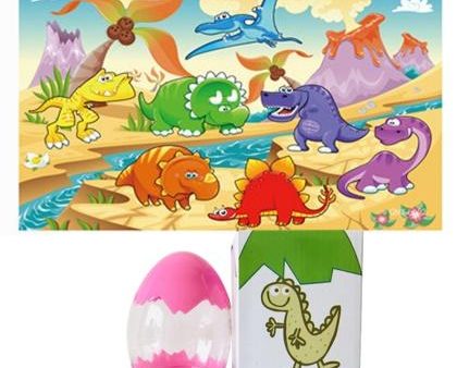 60Pcs Dinosaur Puzzle Easter Eggs Toy Dinosaur Gift Toy for Kids - Pink Online Hot Sale