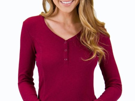 PJ Salvage Rib Ladies Vneck Top 2018 on Sale