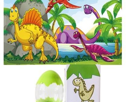 60Pcs Dinosaur Puzzle Easter Eggs Toy Dinosaur Gift Toy for Kids - Green Online