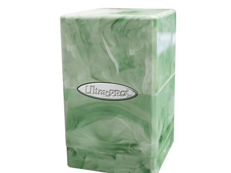 Marble Satin Tower Deck Box - Lime Green   White Discount