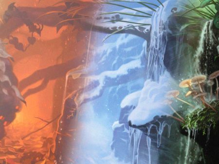 Bloomburrow Season Lands: Forest (Four Seasons) Standard Gaming Playmat for Magic: The Gathering For Discount