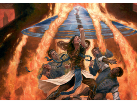 Commander Masters Fierce Guardianship Blue Standard Gaming Playmat for Magic: The Gathering Online now