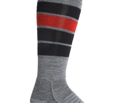 Icebreaker Ski+ Medium Stripe Mens OTC Sock Supply