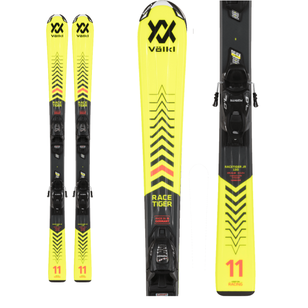 Volkl Racetiger Junior Ski 80 - 120 + VMotion 4.5 Junior Binding 2022 Fashion