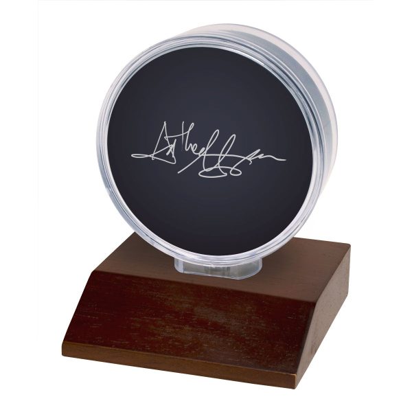 Hockey Puck Wood Base Display Holder Supply