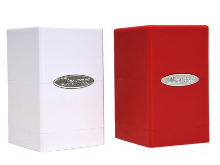 Red & White Satin Tower Deck Boxes Bundle (2ct) Cheap