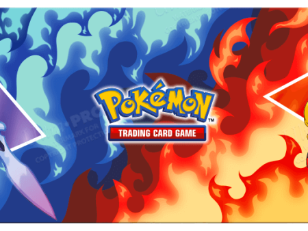 Armarouge and Ceruledge 8ft Table Playmat for Pokémon Fashion