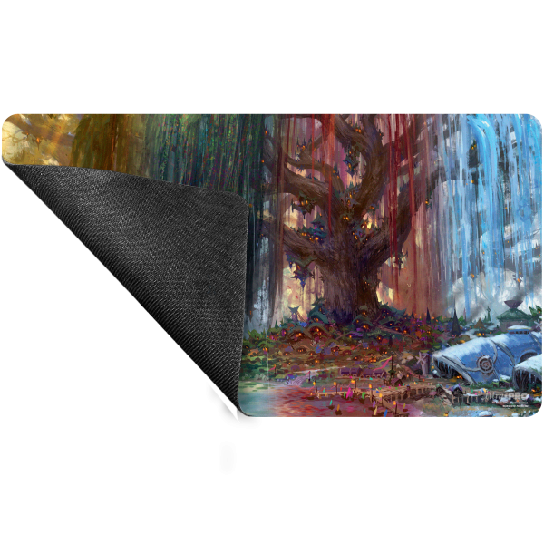 Bloomburrow Season Lands: Three Tree City (Four Seasons) AR Enhanced Standard Gaming Playmat Multi for Magic: The Gathering Hot on Sale