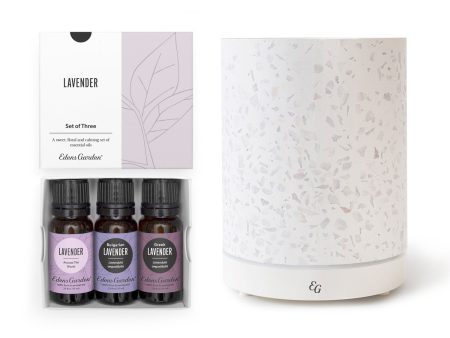 Lavender 3 Set & Terrazzo Diffuser For Discount